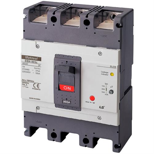 ELCB LS 3P 630A 100-200-500mA 37kA ( EBN803c )